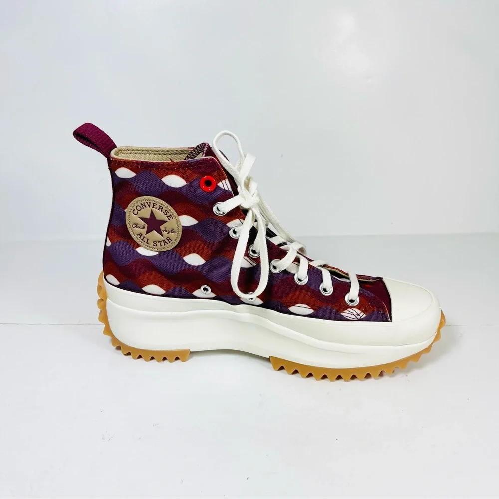 Converse Run Star Hike Hi Women’s Platform Sneakers Size 9.5 Dark‎ Beetroot